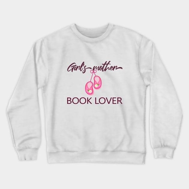 Girl Mother Book Lover Crewneck Sweatshirt by Magniftee